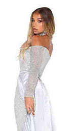 49 of 50 Portia and Scarlett Emerald Gown Silver