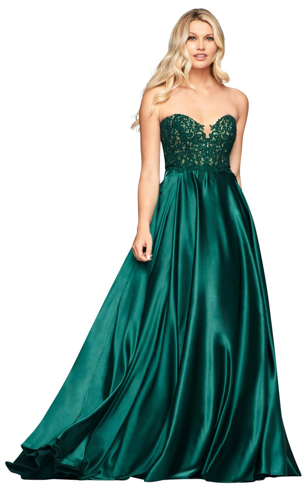 Faviana S10430 Dress Deep-Green