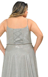 31 of 32 Lindas W1038 Dress Silver-Gold