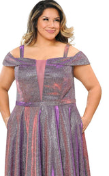 24 of 44 Lindas W1060 Dress Red-Purple