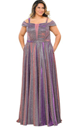 2 of 44 Lindas W1060 Dress Red-Purple