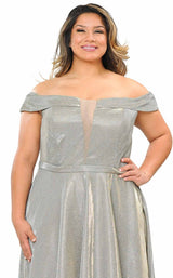 26 of 44 Lindas W1060 Dress Silver-Gold