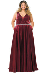 2 of 24 Lindas W1062 Dress Burgundy