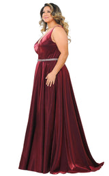 6 of 24 Lindas W1062 Dress Burgundy
