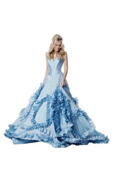 9 of 28 Sherri Hill 51578 Light Blue