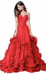 10 of 28 Sherri Hill 51578 Red