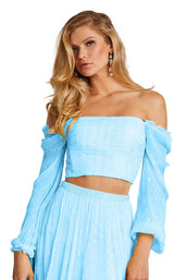22 of 28 Sherri Hill 52756 Light Blue