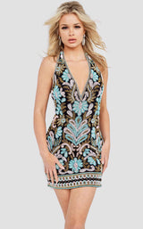 1 of 2 Jovani 000170BG Black Multi