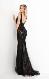 4 of 8 Jovani 02444 Black-Nude