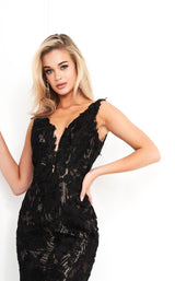 6 of 8 Jovani 02444 Black-Nude