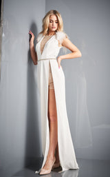 1 of 6 Jovani 02833BG Off White