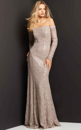 1 of 4 Jovani 03427 Taupe