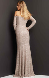 2 of 4 Jovani 03427 Taupe