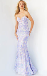 3 of 16 Jovani 03445BG Lilac/Nude