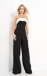 2 of 8 Jovani 04355 Black/Ivory