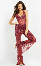 4 of 5 Jovani 04402BG Burgundy