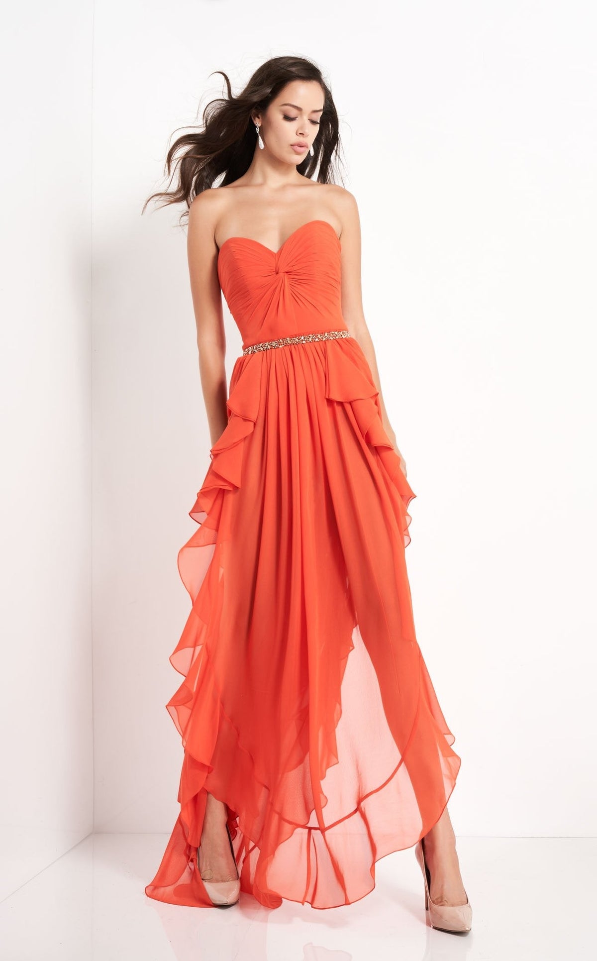 fall dresses kohls Sage Green High-low Prom Dresses with Ruffles Skirt – loveangeldress