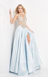 1 of 6 Jovani 05587 Light-Blue-Nude