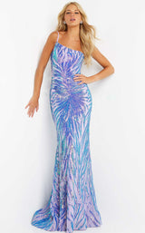 3 of 14 Jovani 05664 Iridescent Purple