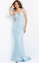 3 of 16 Jovani 05752 Light Blue