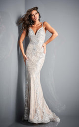 4 of 12 Jovani 05752 Silver-Nude