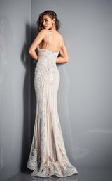 6 of 16 Jovani 05752 Silver-Nude