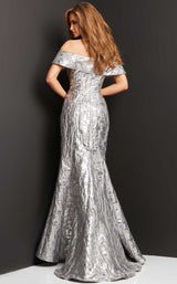 2 of 4 Jovani 06624 Grey-Silver