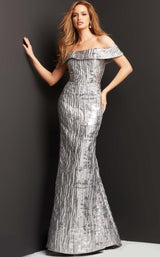 1 of 4 Jovani 06624 Grey-Silver