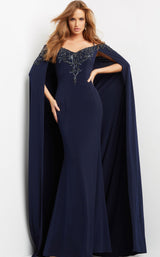 1 of 4 Jovani 06631BG Navy