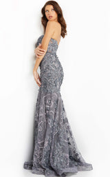 4 of 8 Jovani 07935 Gunmetal