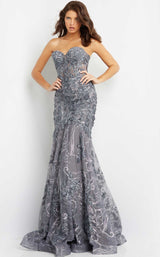 2 of 8 Jovani 07935 Gunmetal