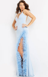 2 of 8 Jovani 08283 Light Blue