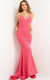 1 of 4 Jovani 09105 Hot Pink