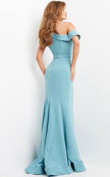 3 of 6 Jovani 09129 Seafoam Light-Blue
