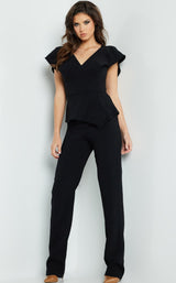 1 of 4 Jovani 09646 Jumpsuit Black