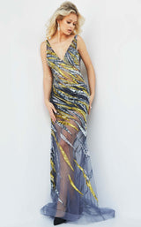 5 of 7 Jovani 06790 Gunmetal