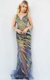 1 of 7 Jovani 06790 Gunmetal