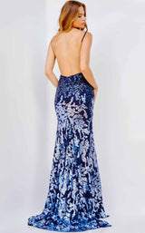 2 of 2 Jovani 09749 Navy-Light-Blue