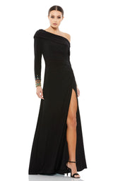 4 of 8 Mac Duggal 12231 Black Multi