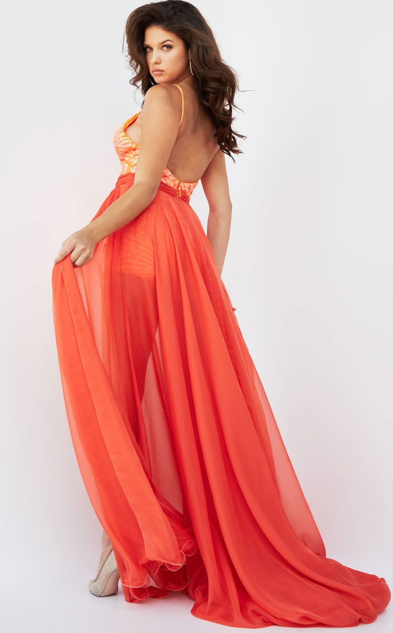 Jovani 07887 Neon Orange