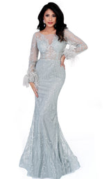 1 of 2 Cecilia Couture 1552 Grey-Silver