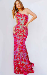 1 of 2 Jovani 22845 Iridescent Red