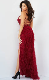 2 of 2 Jovani 08060BG Burgundy