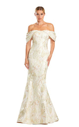 1 of 4 Daymor 1891F23 Dress Champagne-Multi