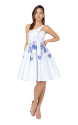 1 of 4 Terani 1911P8001 White-Denim-Silver