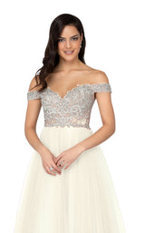 4 of 6 Terani 1911P8120 Ivory/Nude