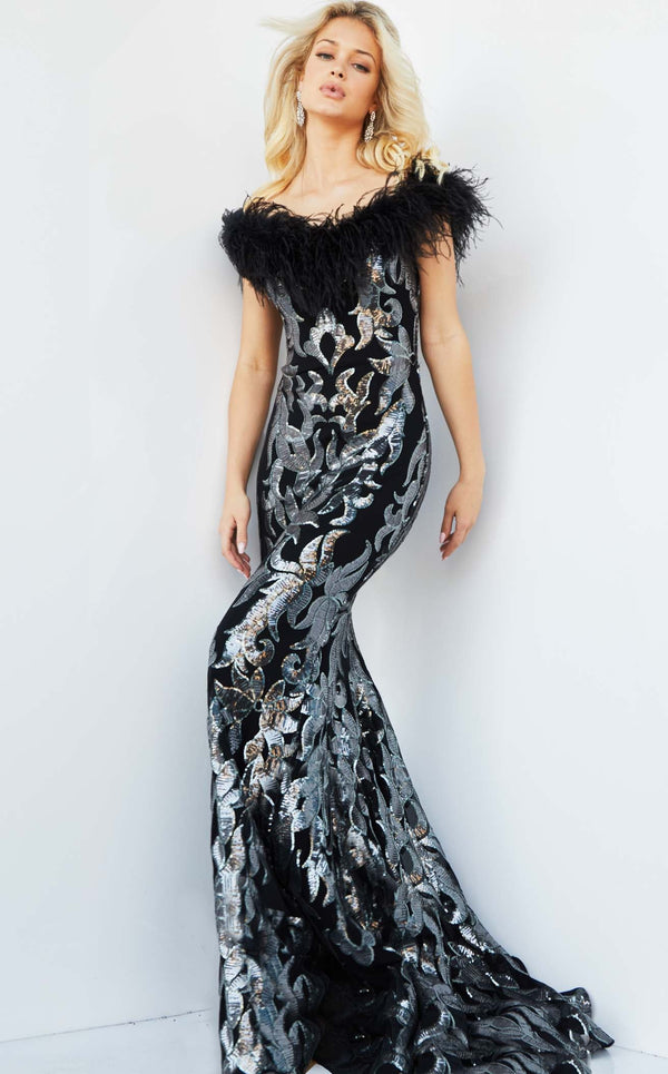 Jovani 22346 Black/Gunmetal