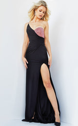 2 of 2 Jovani 09021 Black-Pink