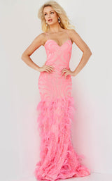 1 of 3 Jovani 07425 Hot Pink