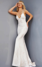 3 of 4 Jovani 05960 Off-White-Gold